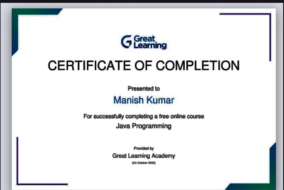 Great Learning Java